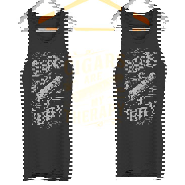 面白いユーモア葉巻は私のセラピー愛好家のお父さんです タンクトップ