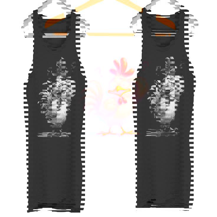 面白い動物、友人や家族のための素晴らしいチキン タンクトップ