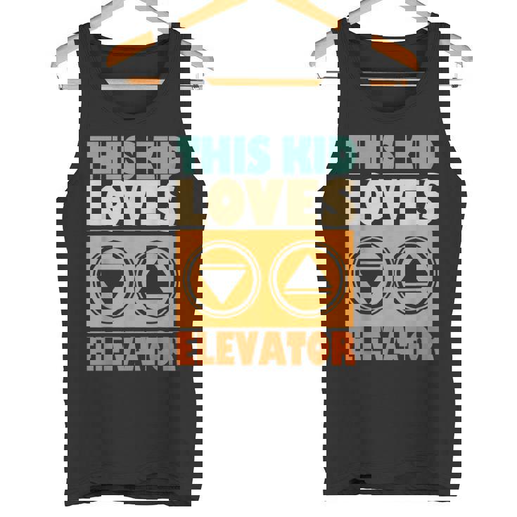 面白い引用エレベーター This Kid Loves Elevator Elevator Loves Elevator タンクトップ