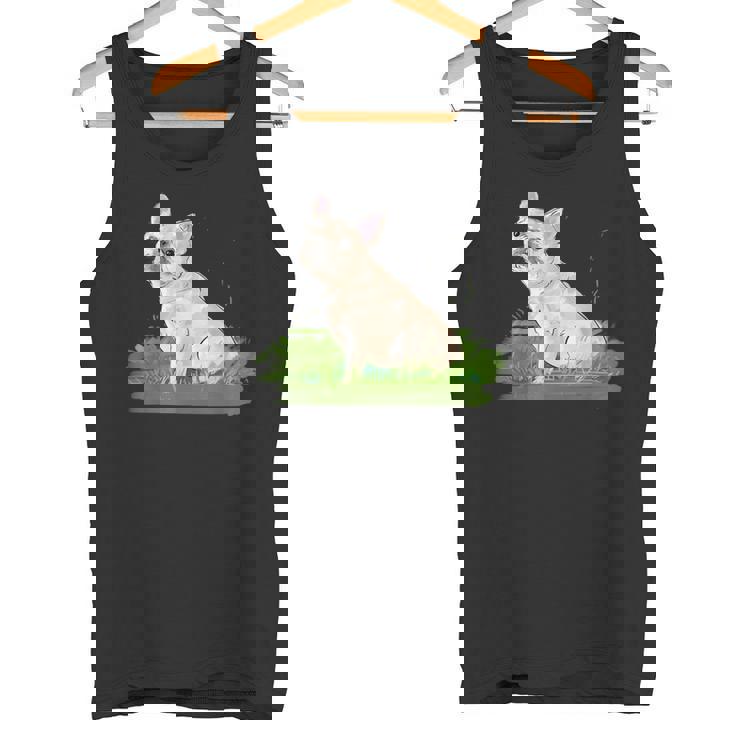 面白い手描きの犬-フレンチブルドッグ愛好家の贈り物 French Bulldogs Lovers タンクトップ