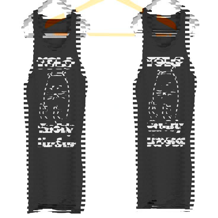 面白い猫 Tピースギフト Yolo 猫愛好家に タンクトップ