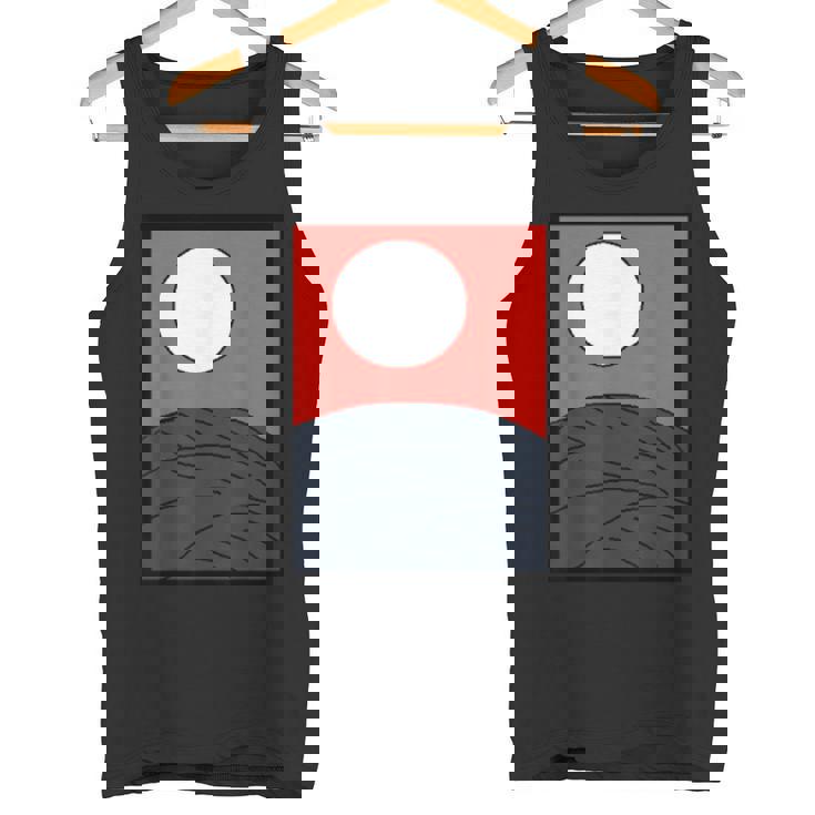 面白デザイン制作クラブオリジナルデザイン注目度no1日本のカルタ 花札 月 タンクトップ