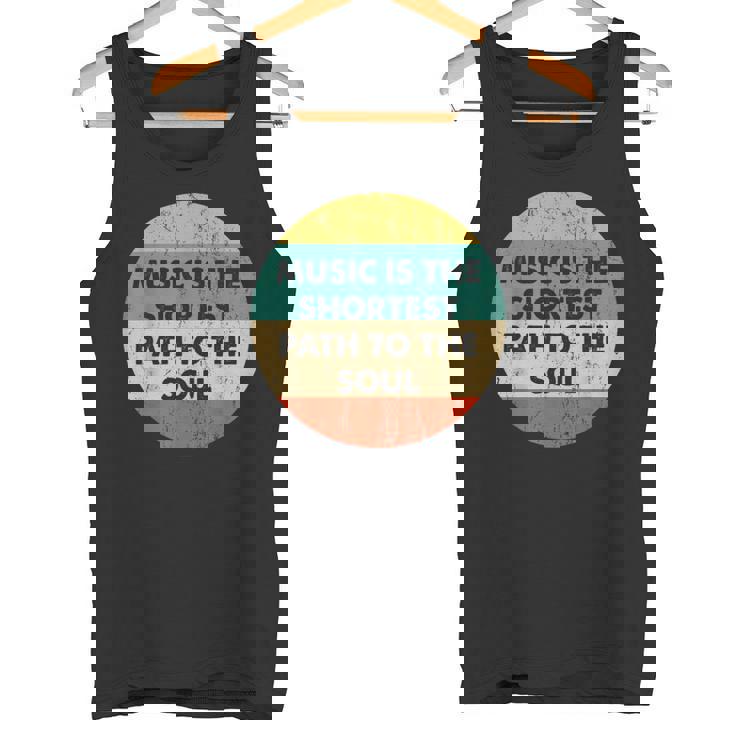 音楽は魂への最短の道 レトロミュージシャン アーティスト タンクトップ