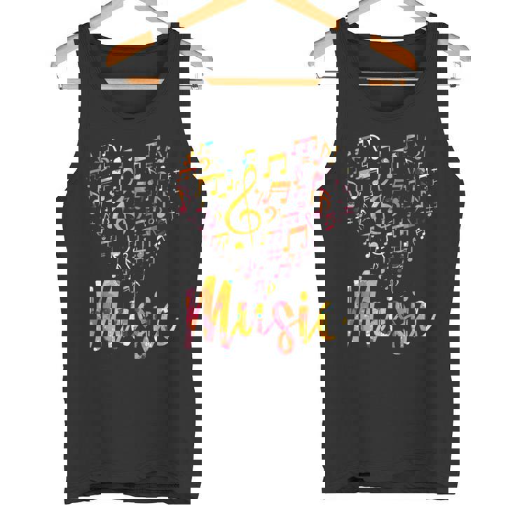 音楽家ギフト 楽器 音符 ト音記号 タンクトップ