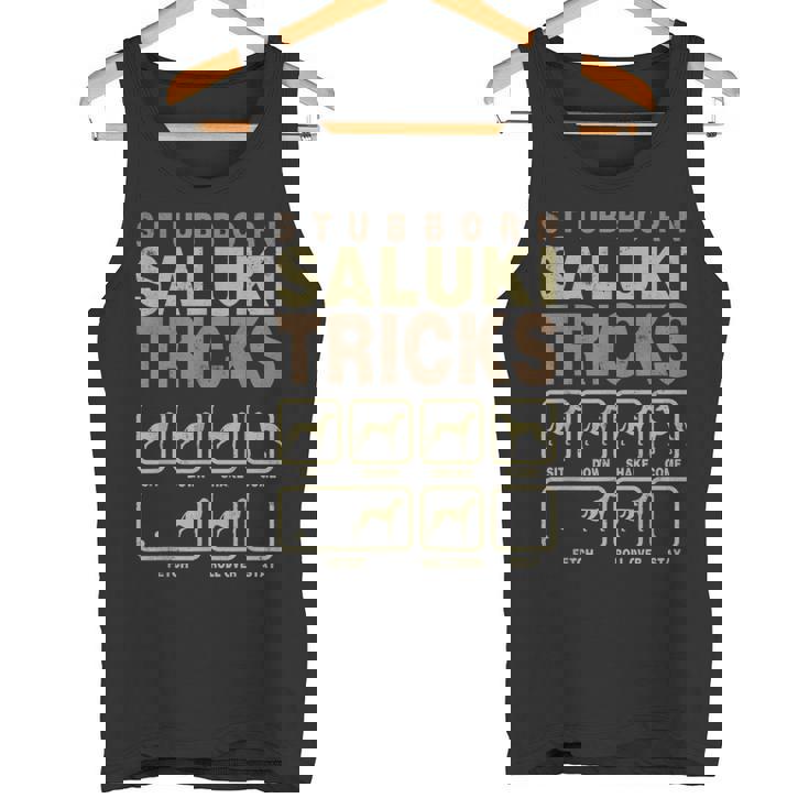 頑固なサルーキのトリックシャツ、面白いサルーキの所有者の贈り物、皮肉なサルーキの恋人 タンクトップ