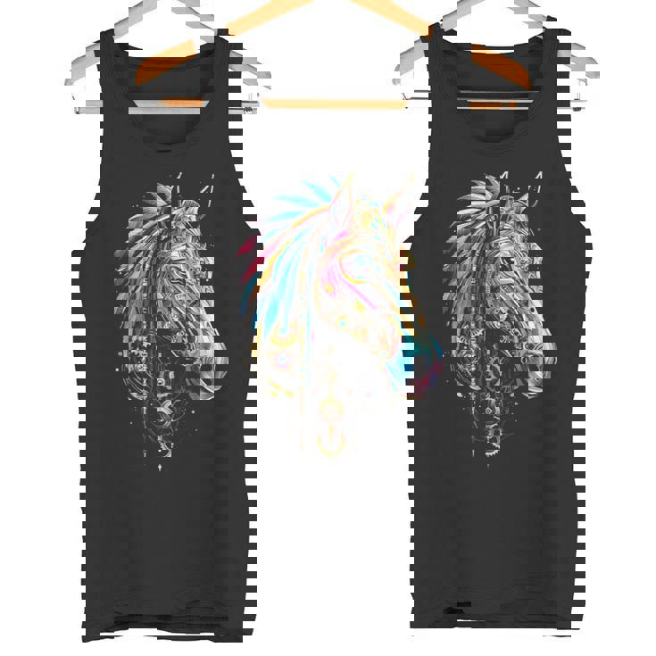 馬 動物 モチーフ イラスト 馬 タンクトップ