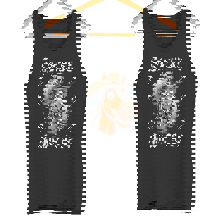 馬のために働いてます タンクトップ