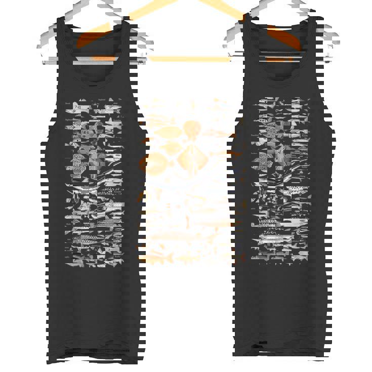 魚の概要と名前。 タンクトップ