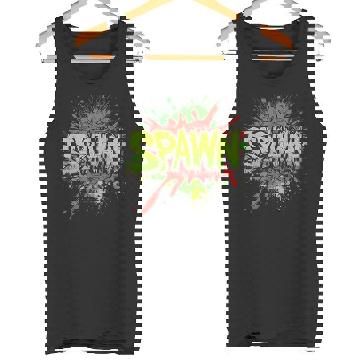 鮮やかな色とクールなスポーンステートメントコスチューム。 タンクトップ