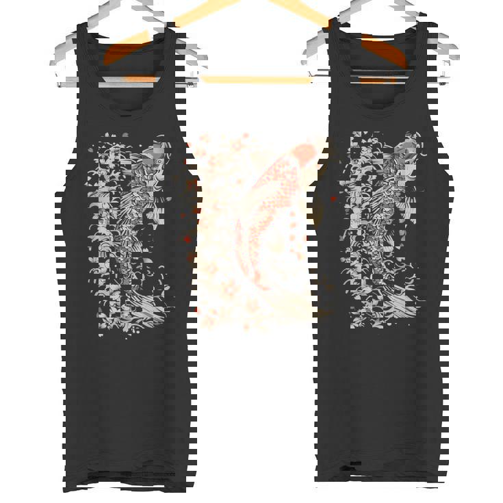 鯉 アジアン 鯉 錦鯉 魚 さくら 桜 季節 タンクトップ