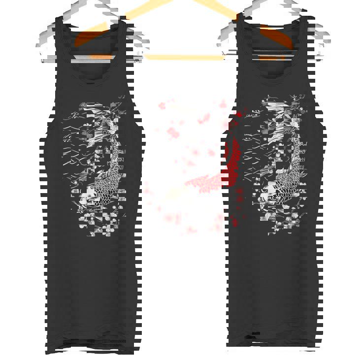 鯉 桜 桜 季節 錦鯉 魚 アジアン タンクトップ