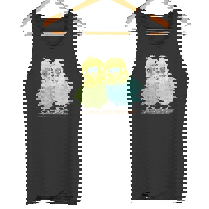 鳥 インコ かわいい ペット おもしろ 動物 イラスト タンクトップ