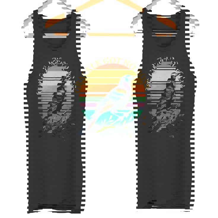 鳥 グラフィック グラックル 鳥の恋人 グラックル Got No Boss タンクトップ