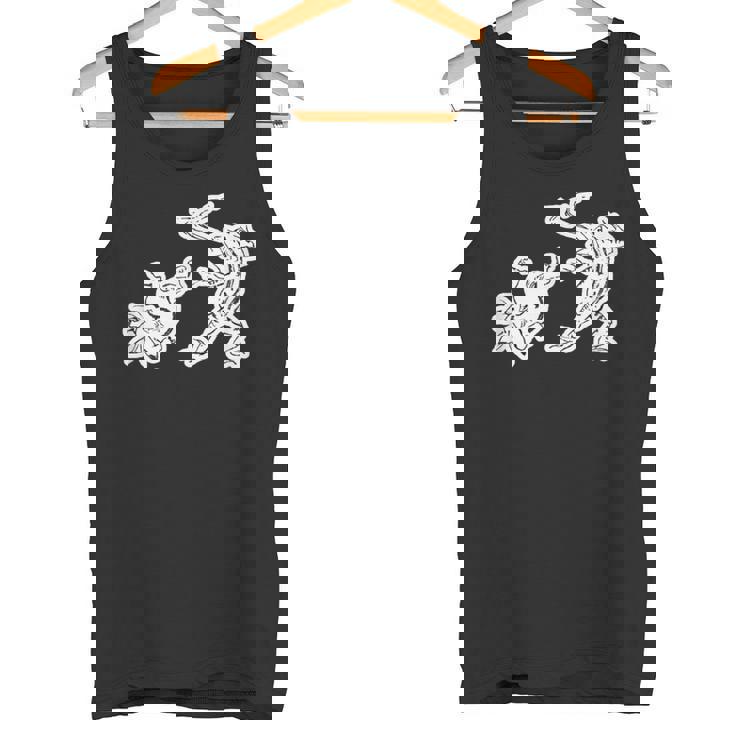 鳥獣戯画《蛙と兎・相撲》かえる うさぎ【日本・世界の名画】日本画 和柄 美術館アート タンクトップ