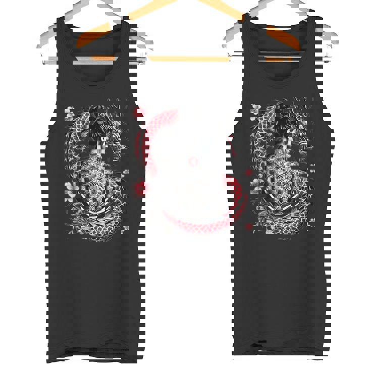 龍と刺青芸者 タンクトップ