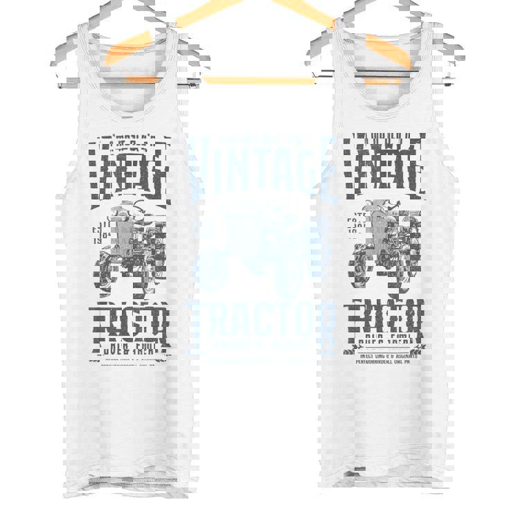 1984 年生まれのビンテージ トラクター ファーマーの誕生日 タンクトップ