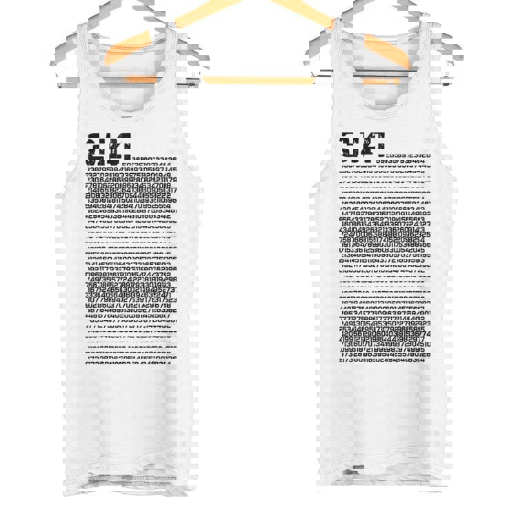 314 円周率の日 数学 非合理数 円周率 タンクトップ