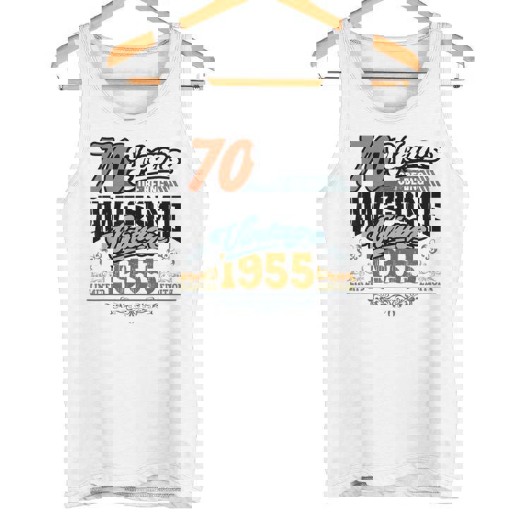 70歳の誕生日 ヴィンテージ 1955 70 Years Of Being Awesome レトロ タンクトップ