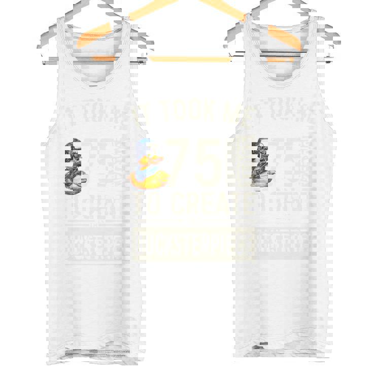 75歳の誕生日ダックスターピースtシャツ ユニークなダック愛好家 75歳 長袖tシャツ タンクトップ