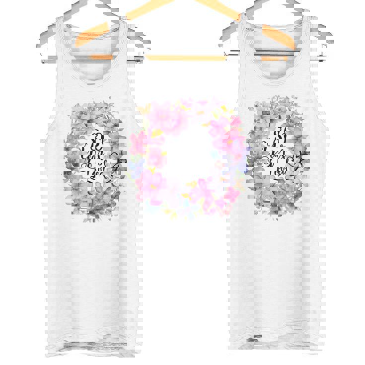 80 Years Loved 80歳の誕生日 フローラルリース 80歳 タンクトップ