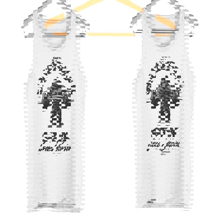 964シルバーバックゴリラ、ジムアパレル、ボディビルディング、類人猿。 タンクトップ