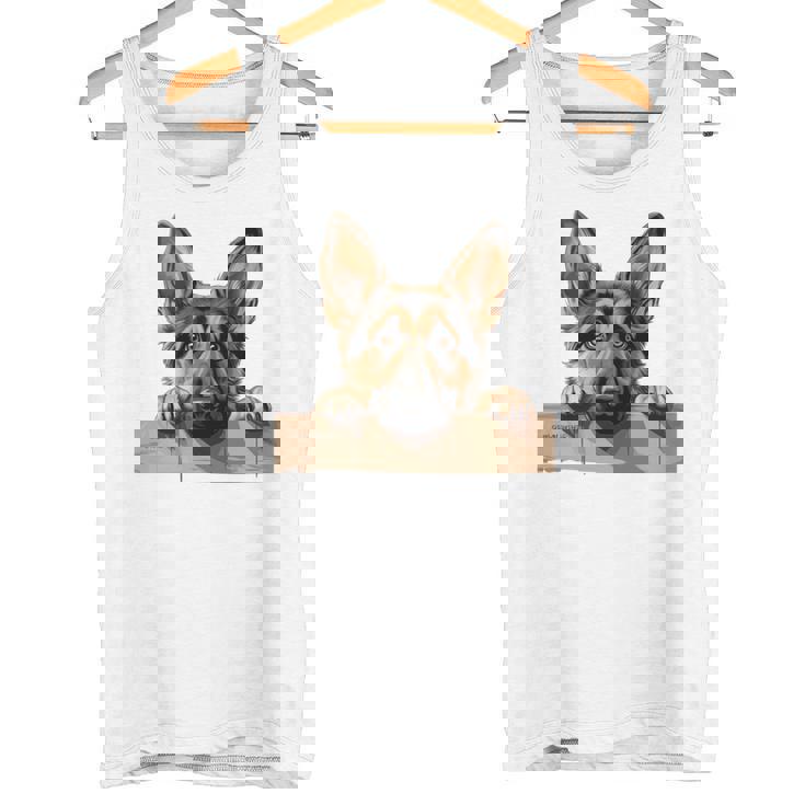 Affectionate Peek ジャーマンシェパードドッグ 長袖tシャツ タンクトップ