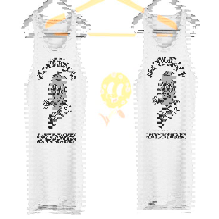 All You Need Is Love And Cookies レトロ 70年代 かわいい ハッピークッキー 長袖tシャツ タンクトップ