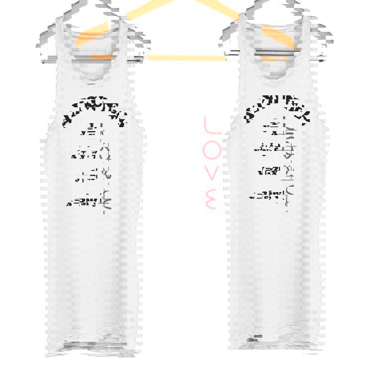 All You Need Is Love 数学グラフ方程式 黒文字 タンクトップ