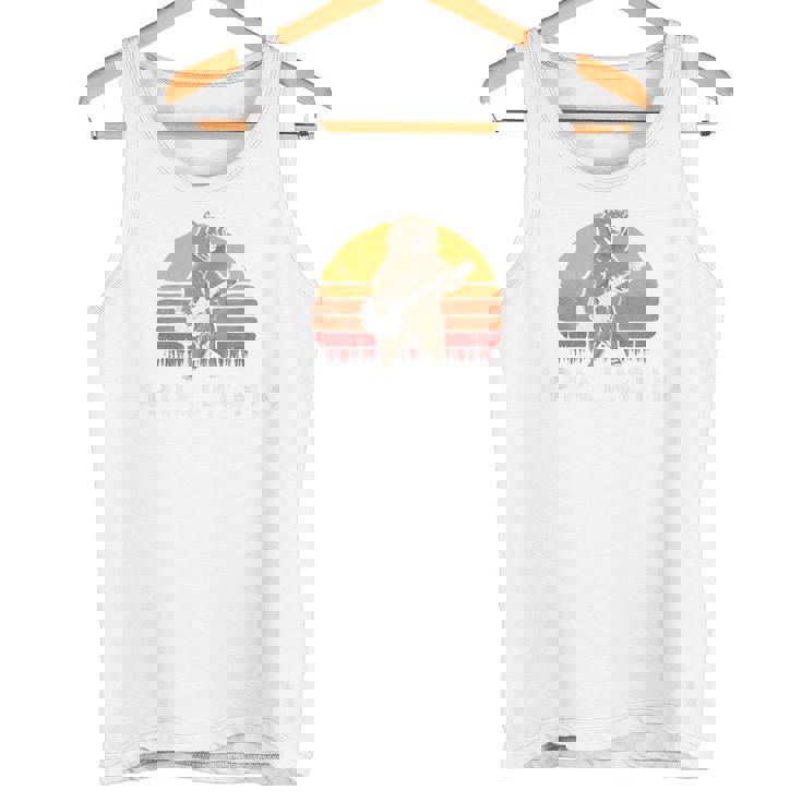 Appalachia Bluegrass Banjo Bear Retro タンクトップ