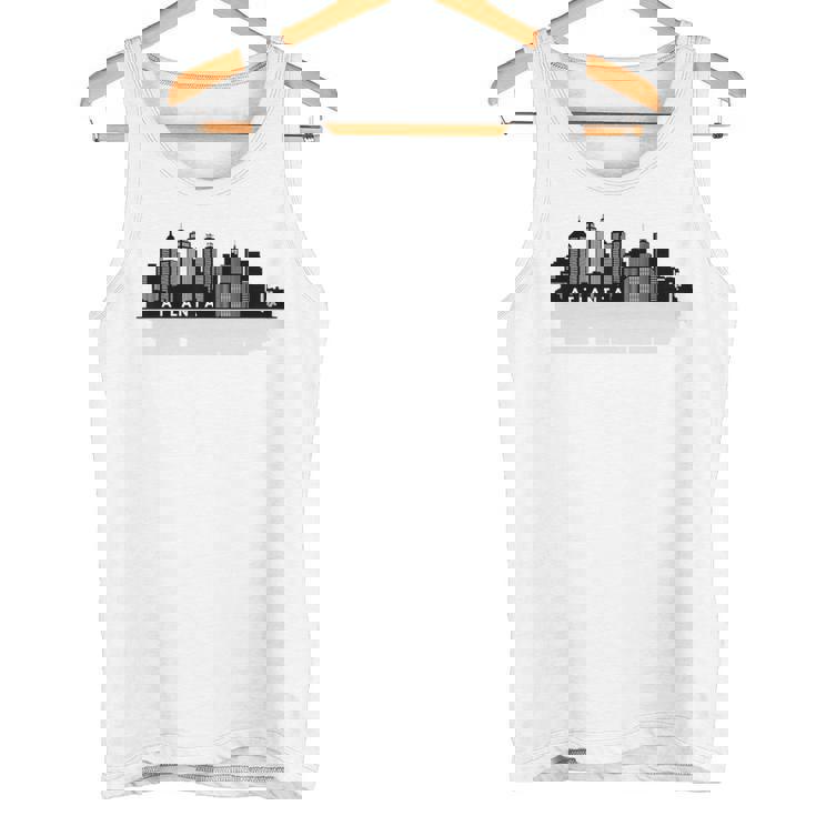 Atlanta Ga スカイライン 摩天楼 シティシルエット タンクトップ