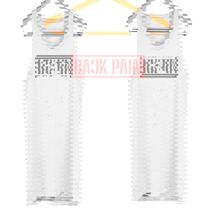 Back Pain In This Area On The Back タンクトップ