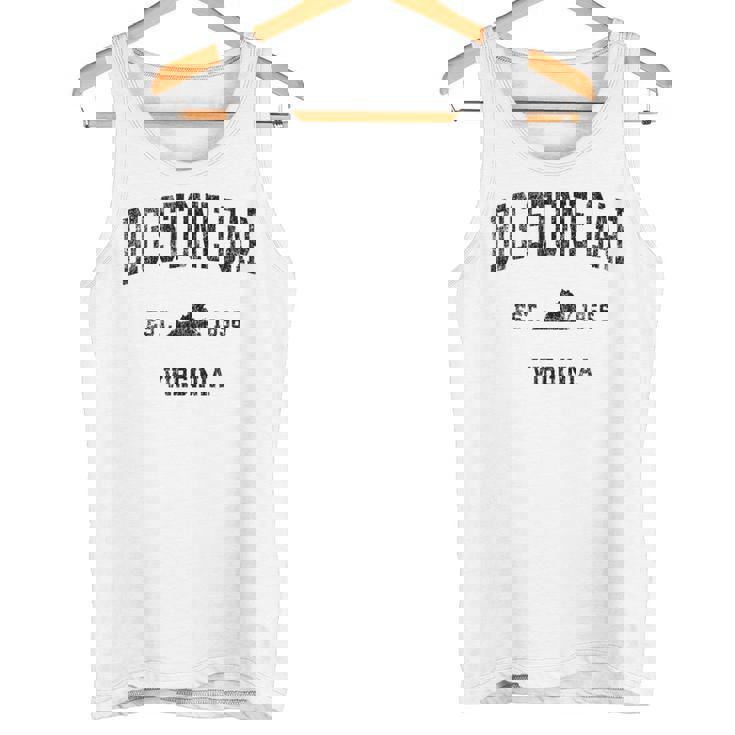 Bigtone Gap バージニアa ビンテージ スポーツデザイン ブラックプリント タンクトップ