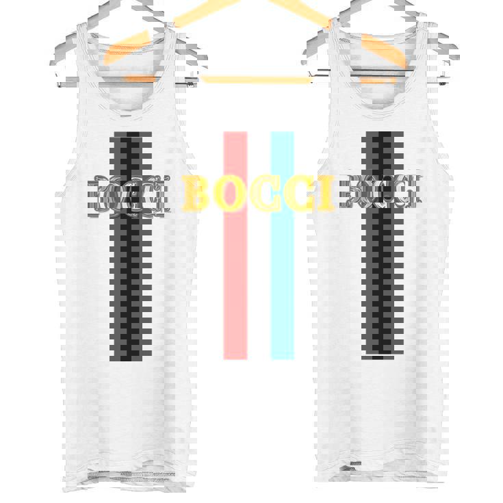 Bocci ぼっち《フェイクゴールド ロゴ》緑 赤 ライン【変なデザイン屋さん】陰キャ オタク ブランド パロディ 面白 長袖tシャツ タンクトップ