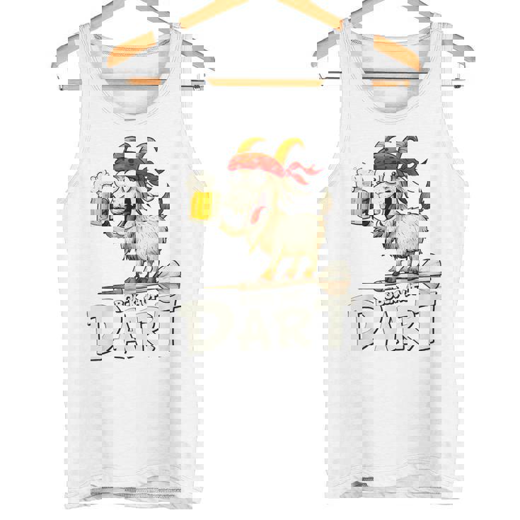 Bock Auf Dart ヤギとビールジョッキ 面白いダーツプレーヤー タンクトップ