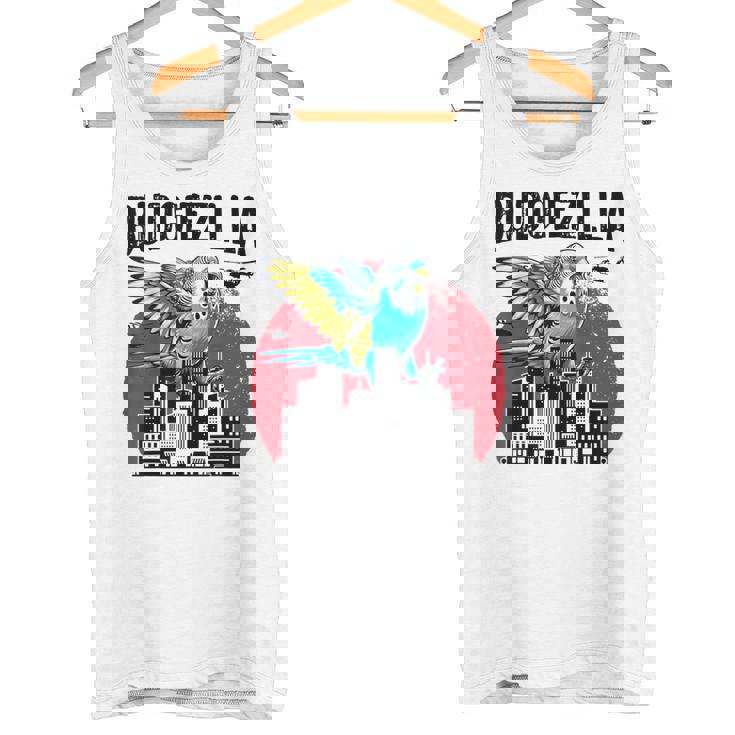 Budgiezilla 面白いインコ セキセイインコ セキセイインコ セキセイインコ 鳥好き タンクトップ