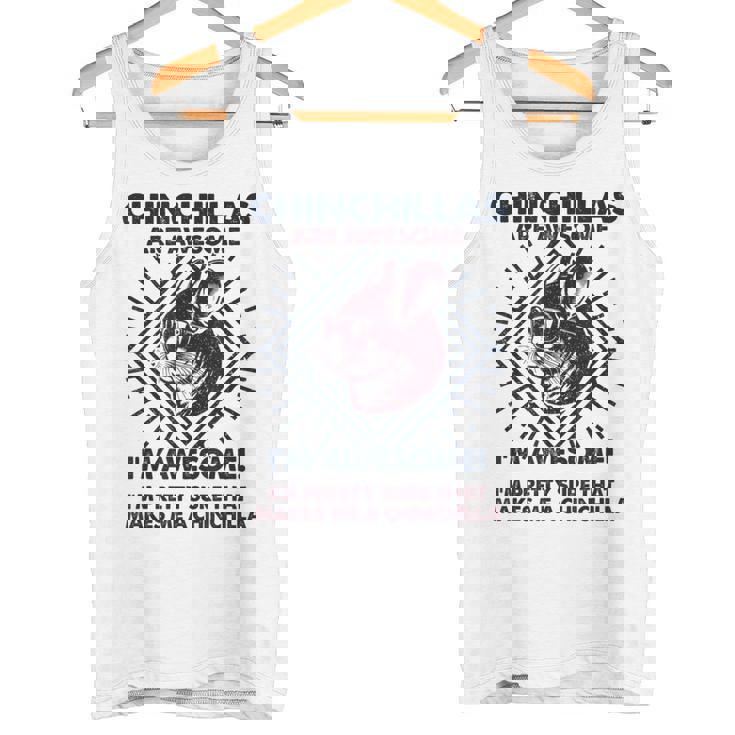 Chinchillas Are Awesome 面白いチンチラママパパ タンクトップ