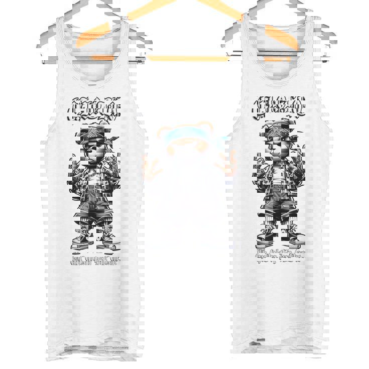 CHOLO Chu Only Live Once ヒップホップ テディベア チカーノ アート タンクトップ
