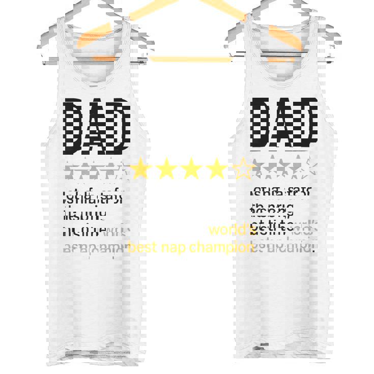 Dadtar Rating いびきジョーク 世界最高のお昼寝チャンピオン タンクトップ