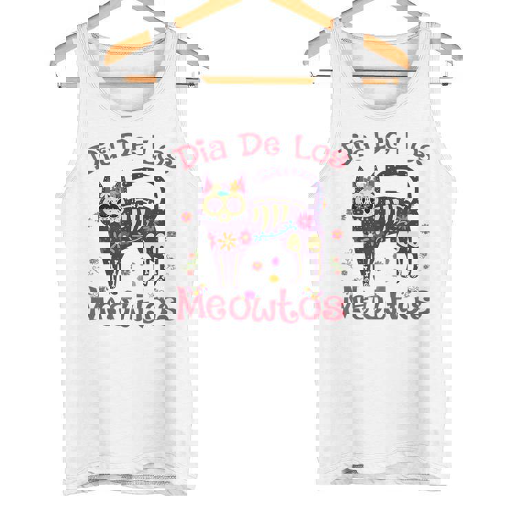 Dia De Los Meowtos Muertos シュガースカル キャット 死者の日 タンクトップ
