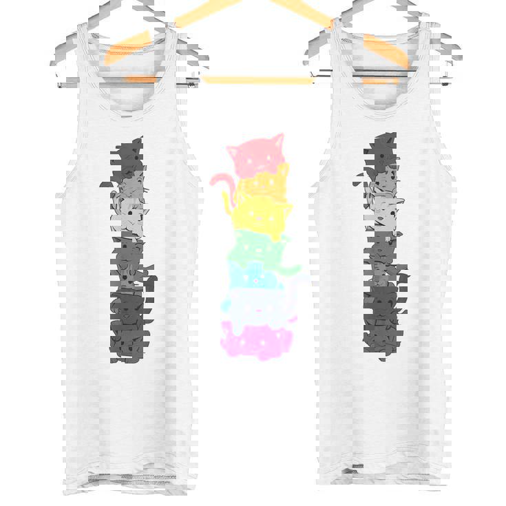 Divertido Gato Lgbt Pila Arco Iris Orgullo Gay Para El Amante De Camiseta sin mangas