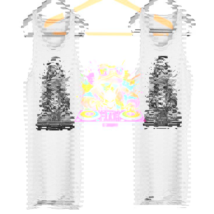 Dj フトアゴヒゲトカゲ 音楽愛好家のキッズ ディージェイ タンクトップ