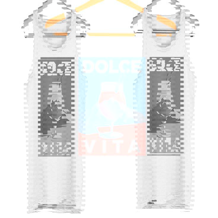 Dolceita Aesthetic Painting Italia Mountains Hikingpritz タンクトップ