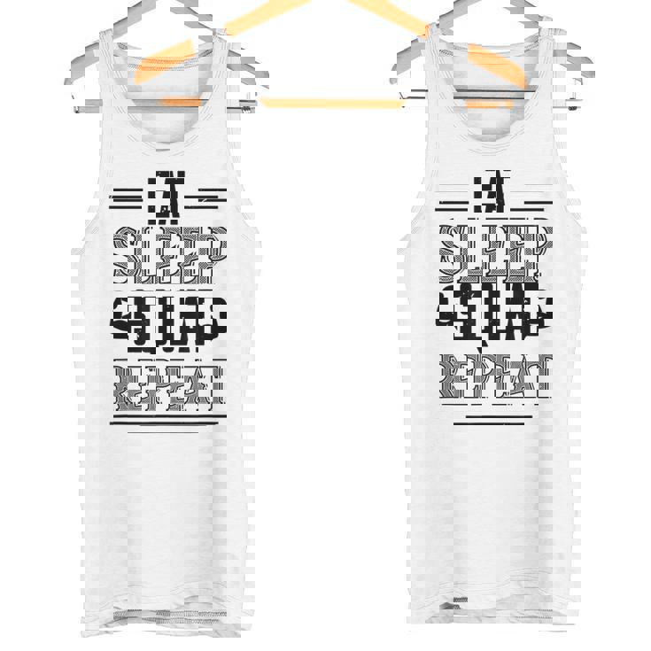 Eatleepquat Repeat 面白いジムワークアウト タンクトップ