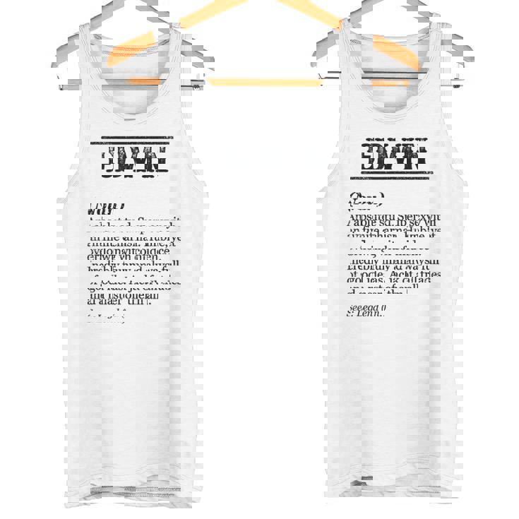 Edwin 面白いフレーズ 名前の定義付き タンクトップ