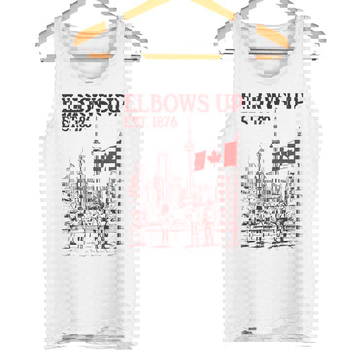 Elbows Up Canada Est 1867 カナダ国旗 カナダ地図 カナダ タンクトップ