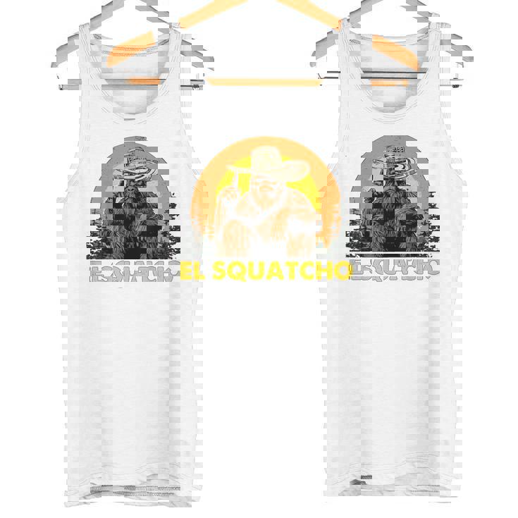 Elquatcho 面白いシンコ・デ・マヨ ビッグフット サスカッチ タンクトップ