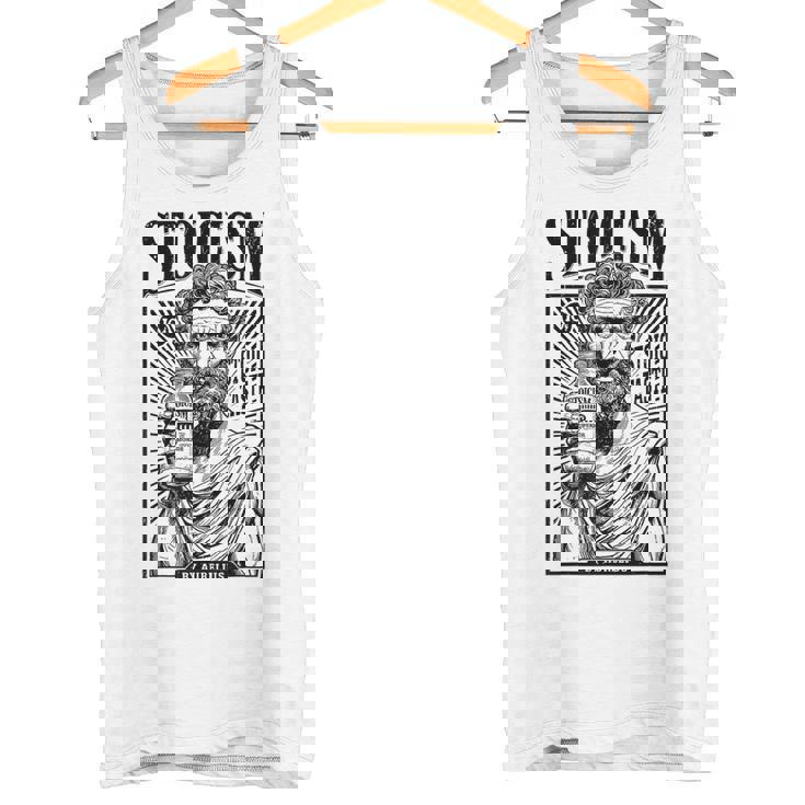 Estoicismo Filosofía Divertida Marco Aureliointage Anuncio Estoico Camiseta sin mangas