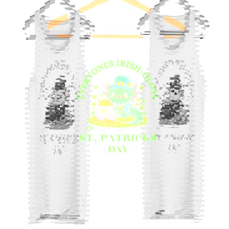 Everyones Irish Olotl Axolotl 聖パトリックデー グリーン アホロートル 長袖tシャツ タンクトップ