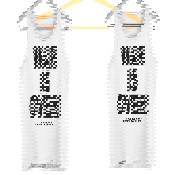 Exclusive War Is Over ご希望の場合限定ブラックプリント タンクトップ