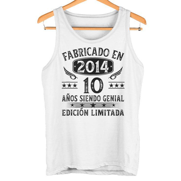 Fabricado En 2014 10 Años Cumpleaños Niño Made In 2014 In Mangas Camiseta sin mangas
